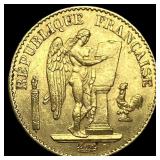 1875 France Gold 20 Franc