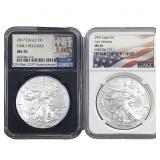 [2] 2017-2020 Silver Eagle NGC MS70/MS70