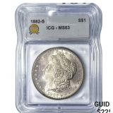 1882-S Morgan Silver Dollar ICG MS63