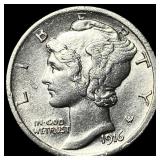 1916 Silver Mercury Dime CHOICE AU