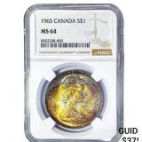 1965 Sliver $1 Canada NGC MS64