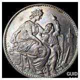 1865 Switzerland Silver 5 Francs CHOICE AU