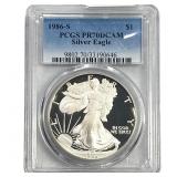 1986-S Silver Eagle PCGS PR70 DCAM