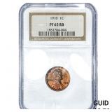1910 Wheat Cent NGC PF65 RB