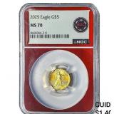 2025 $5 Gold American Eagle 1/10oz NGC MS70
