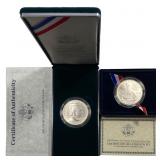 [2]1990-2004 U.S. Mint Commem. Silver Dollar W/Box