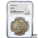 1889-O Morgan Silver Dollar NGC AU53