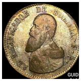 1865 Bolivia Silver 1 Melgarejo HIGH GRADE