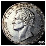 1871 Germany, Saxony Silver Thaler CHOICE BU