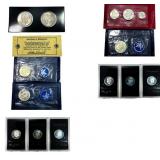 [14]1971-1973 U.S. Mint Silver Unc. $1, 50C, &25C