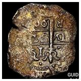 1698? Colonial Spain Silver 1 Real Cob Toned! CHOI