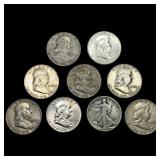[9] 1917-1962 United States Silver Half Dollar Lot