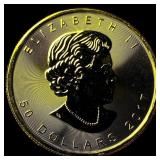2017 Canada 1oz Gold $50 Mpale Leaf