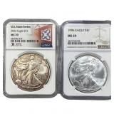[2] 1996-2022 Silver Eagle NGC MS69/MS70