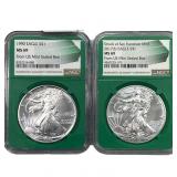 [2] 1990-2017 Silver Eagle NGC MS69