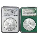 [2] 2016-2023 Silver Eagle NGC MS69/MS70