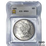 1885 Morgan Silver Dollar ICG MS63