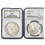 [2] 1879-1883 Morgan Silver Dollar NGC MS64