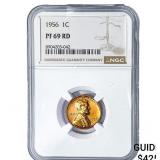 1956 Wheat Cent NGC PF69 RD