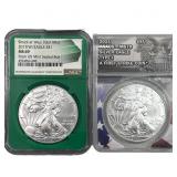 [2] 2017-2021 Silver Eagle NGC/ANACS MS69/MS70