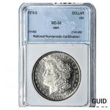 1878-S Morgan Silver Dollar NNC MS64 DMPL