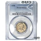 1948 Jefferson Nickel PCGS MS66