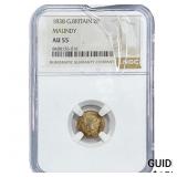 1838 Great Britain Silver Maundy 2 Pence NGC AU55