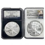 [2] 2012-2016 Silver Eagle NGC MS70
