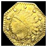 1857 Octagonal California Gold Half Dollar