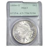 1884-O Morgan Silver Dollar PCGS MS63
