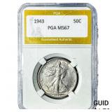 1943 Walking Liberty Half Dollar PGA MS67