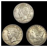 [3] 1896-1924 Morgan & Peace Silver Dollar Lot