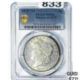 1878 Morgan Silver Dollar PCGS MS64