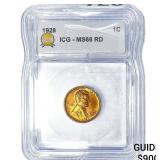 1928 Wheat Cent ICG MS66 RD