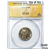 1927-S Buffalo Nickel ANACS VF20