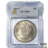 1884-O Morgan Silver Dollar ICG MS64