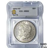 1878 7TF Morgan Silver Dollar ICG MS62