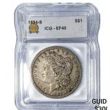 1884-S Morgan Silver Dollar ICG EF40