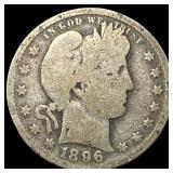1896-O Barber Silver Quarter NICELY  CIRCULATED