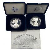 [2] 1995-2005 U.S. Mint UNC 1oz Silver Eagle Proof