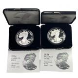 [2]2024 U.S. Mint UNC 1oz Silver Eagle Proof W/Box