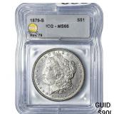 1879-S Morgan Silver Dollar ICG MS66