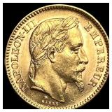 1864A France Gold 20 Franc
