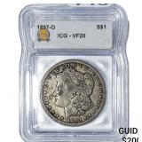 1897-O Morgan Silver Dollar ICG VF20