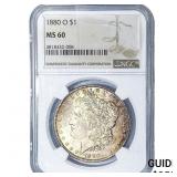 1880-O Morgan Silver Dollar NGC MS60
