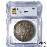 1897-O Morgan Silver Dollar ICG EF40