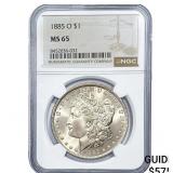 1885-O Morgan Silver Dollar NGC MS65