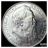 1911 Germany, Bavaria Silver 2 Marks GEM BU
