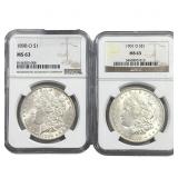 [2] 1898-1901 Morgan Silver Dollar NGC MS63