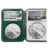 [2] 2007-2015 Silver Eagle NGC MS69/MS70